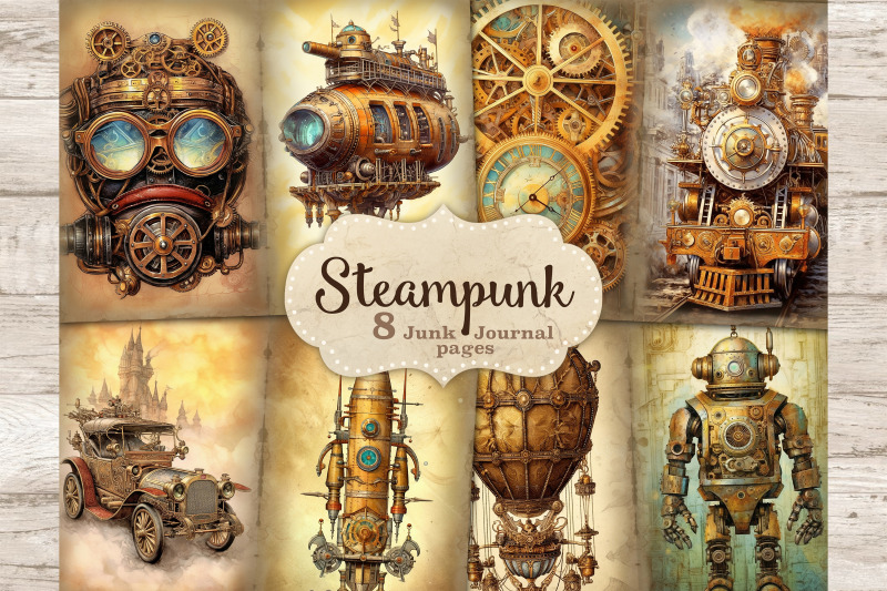 steampunk-junk-journal-pages-vintage-ephemera