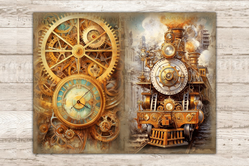 steampunk-junk-journal-pages-vintage-ephemera