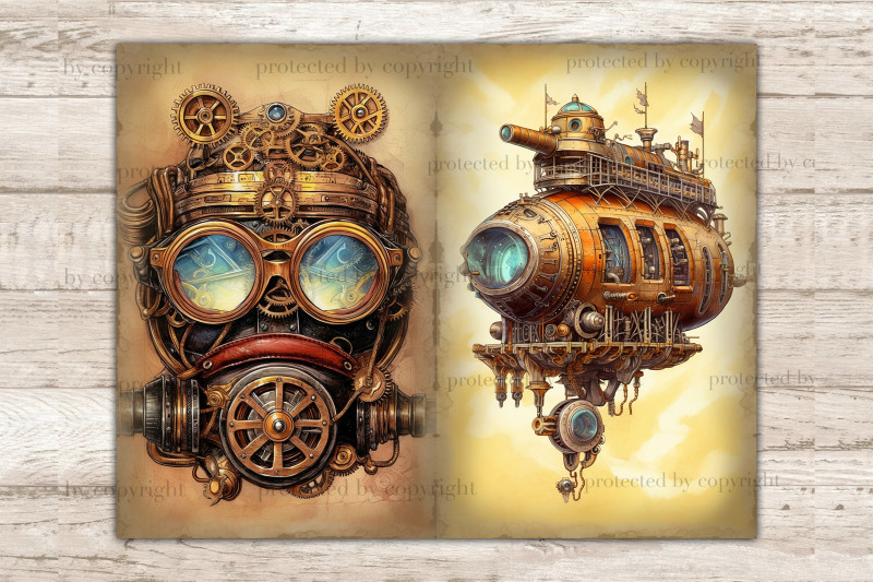 steampunk-junk-journal-pages-vintage-ephemera