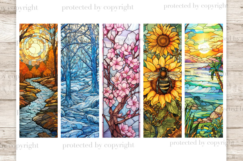 stained-glass-seasons-bookmarks-bookmarks-bundle