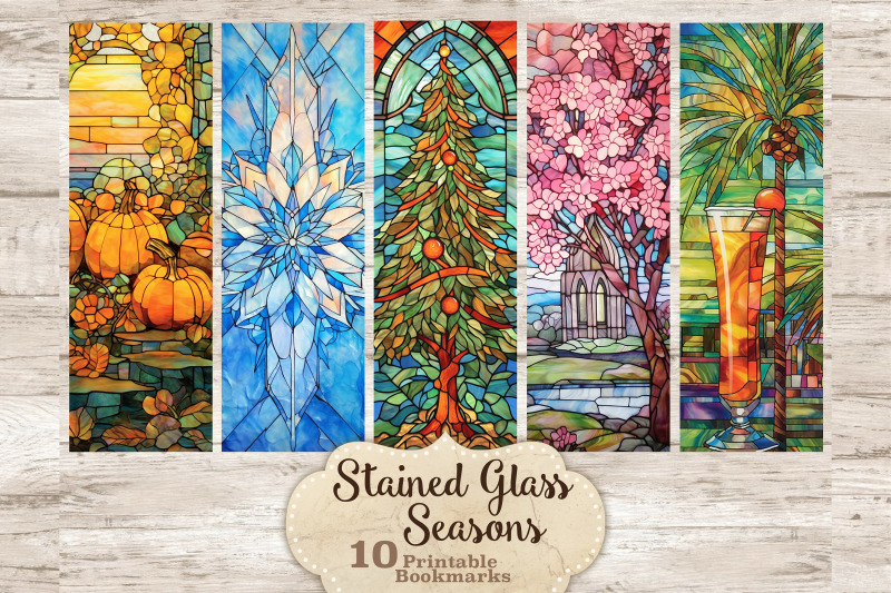 stained-glass-seasons-bookmarks-bookmarks-bundle