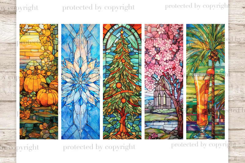 stained-glass-seasons-bookmarks-bookmarks-bundle