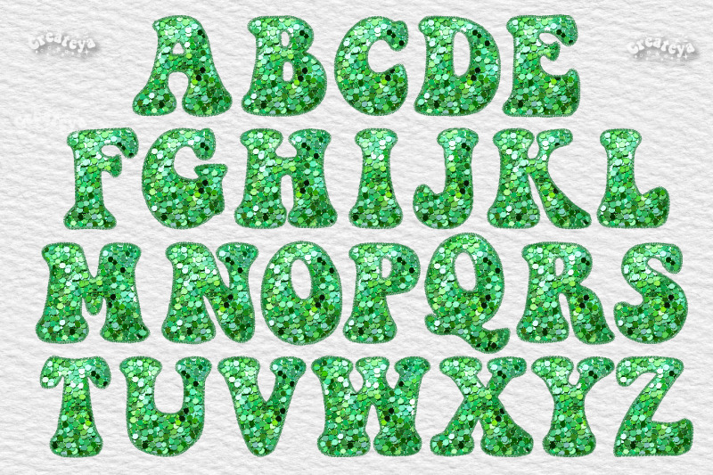 green-st-patricks-alphabet-png-glitter-letters-numbers-symbols-glitter