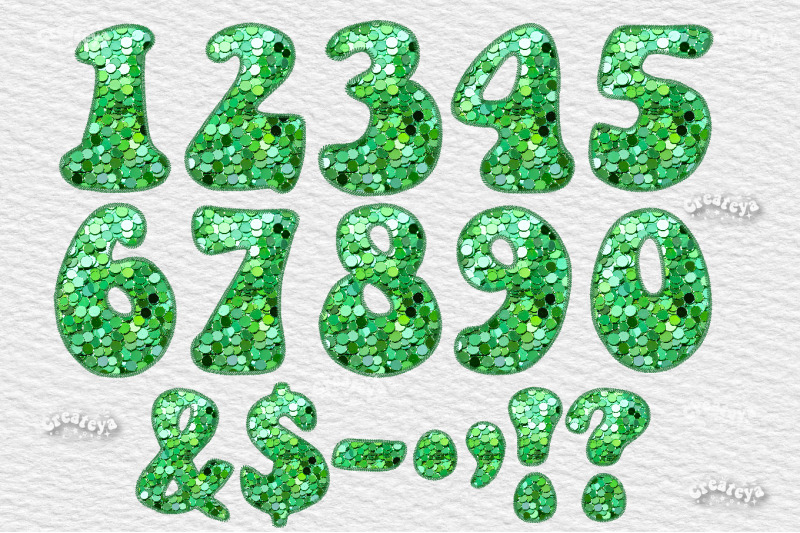 green-st-patricks-alphabet-png-glitter-letters-numbers-symbols-glitter