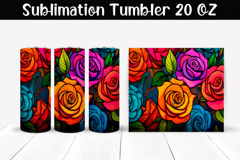 stained-glass-roses-sublimation-tumbler-wrap-20-oz