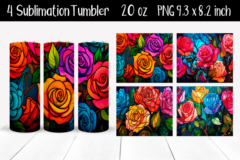 stained-glass-roses-sublimation-tumbler-wrap-20-oz