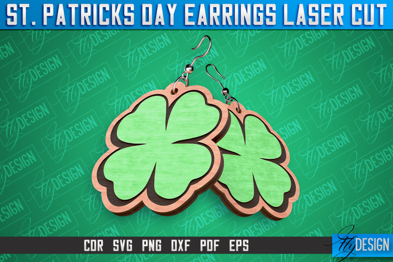 st-patricks-day-laser-earrings-accessories-laser-cut-svg-design