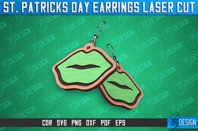 st-patricks-day-laser-earrings-accessories-laser-cut-svg-design