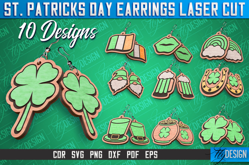 st-patricks-day-laser-earrings-accessories-laser-cut-svg-design