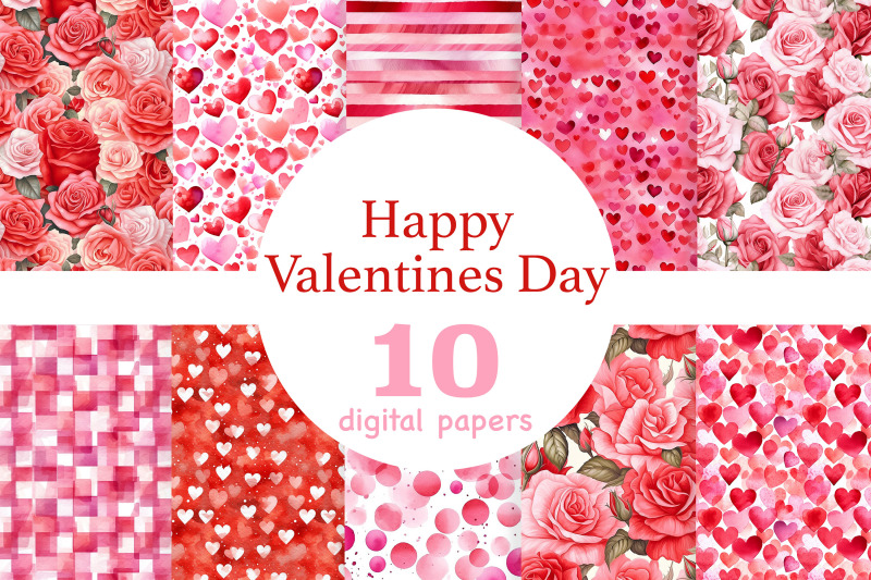 valentine-039-s-day-digital-paper-red-and-pink-pattern-set