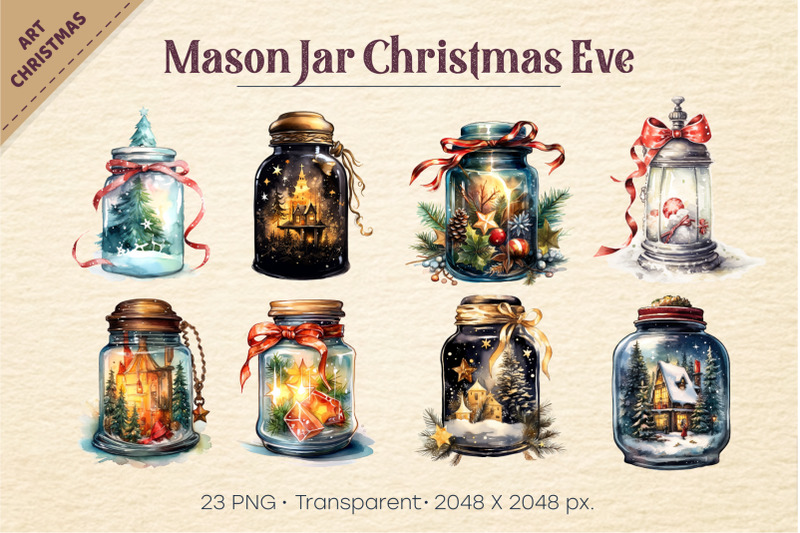 watercolor-christmas-jars-with-eve-png-clipart