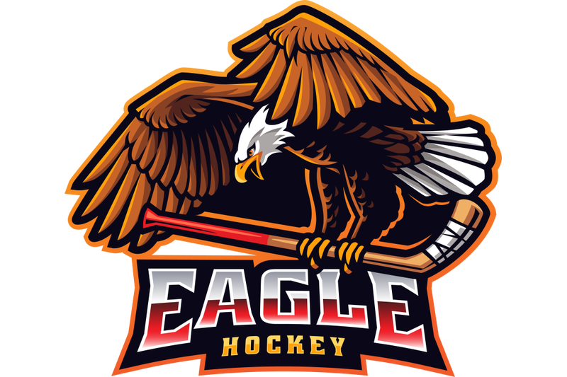 eagle-hockey-esport-mascot-logo-design