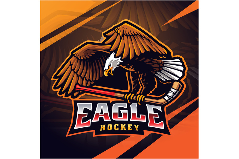 eagle-hockey-esport-mascot-logo-design