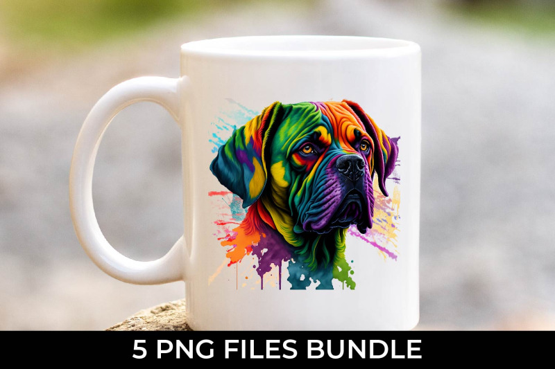 rainbow-mastiff-dog-watercolor-bundle-free-for-commercial-use