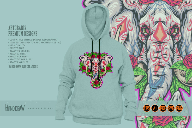 elephant-floral-fantasy-ornamental-beauty