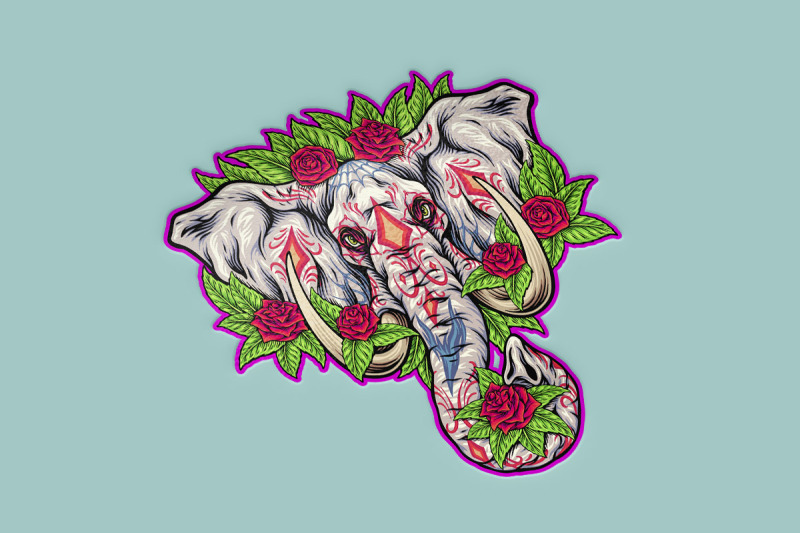 elephant-floral-fantasy-ornamental-beauty