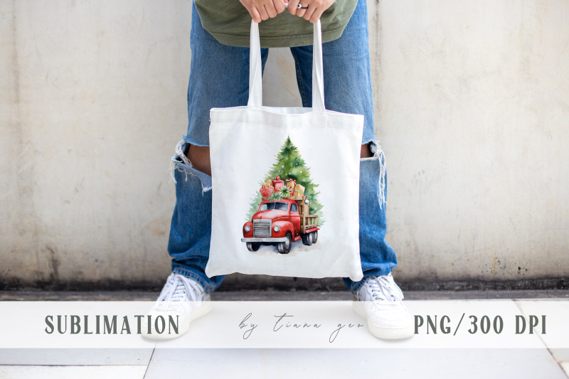 christmas-truck-with-snowman-and-christmas-tree-3-png-files