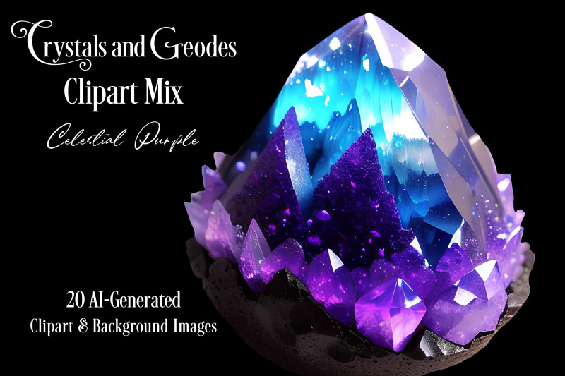 celestial-purple-crystals-and-geodes-clipart-mix