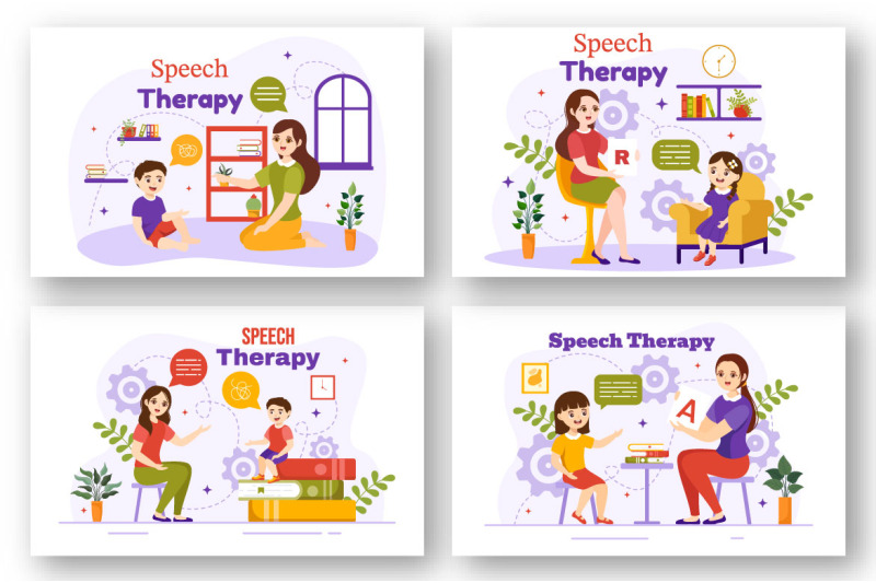 12-speech-therapy-vector-illustration