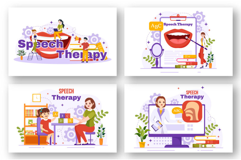 12-speech-therapy-vector-illustration