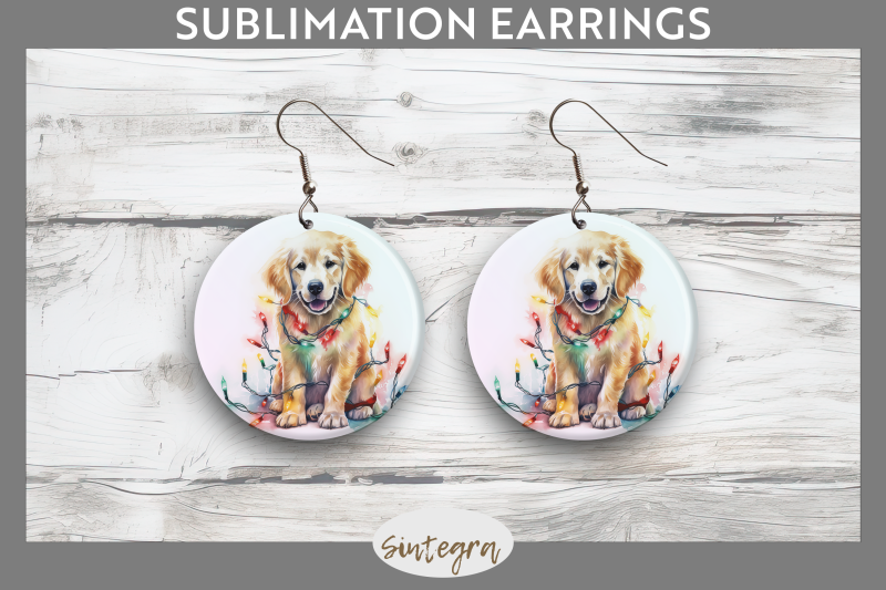 christmas-golden-retriever-dog-round-earrings-sublimation