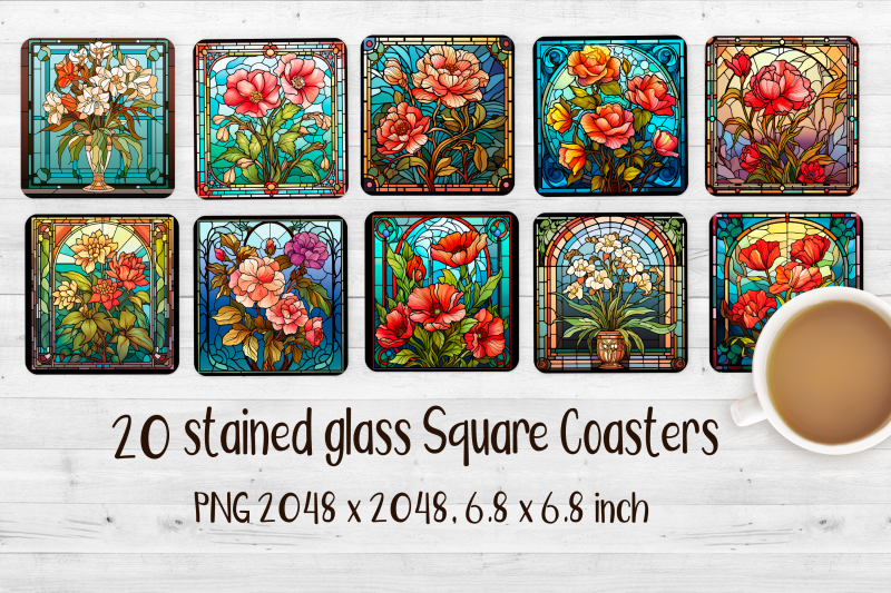 20-stained-glass-square-coasters-sublimation