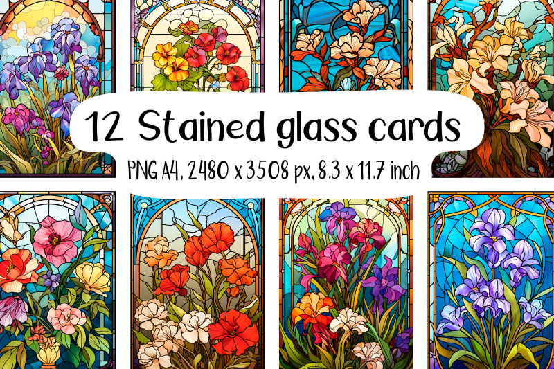 12-stained-glass-art-deco-posters-cards