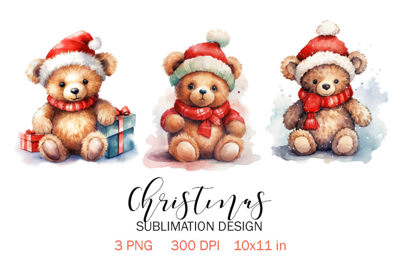 christmas-bear-sublimation-design-png