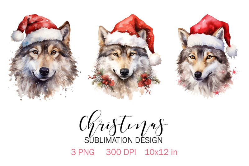 christmas-wolf-sublimation-design-png