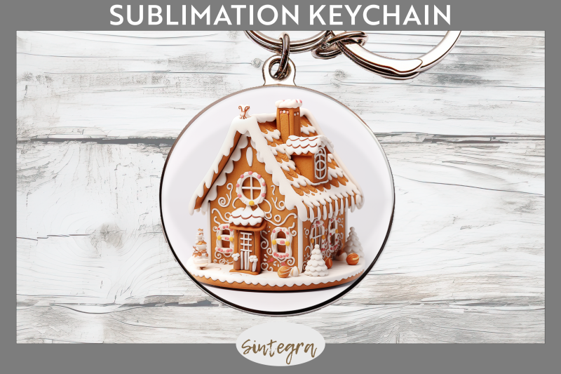 christmas-gingerbread-house-png-round-keychain-sublimation