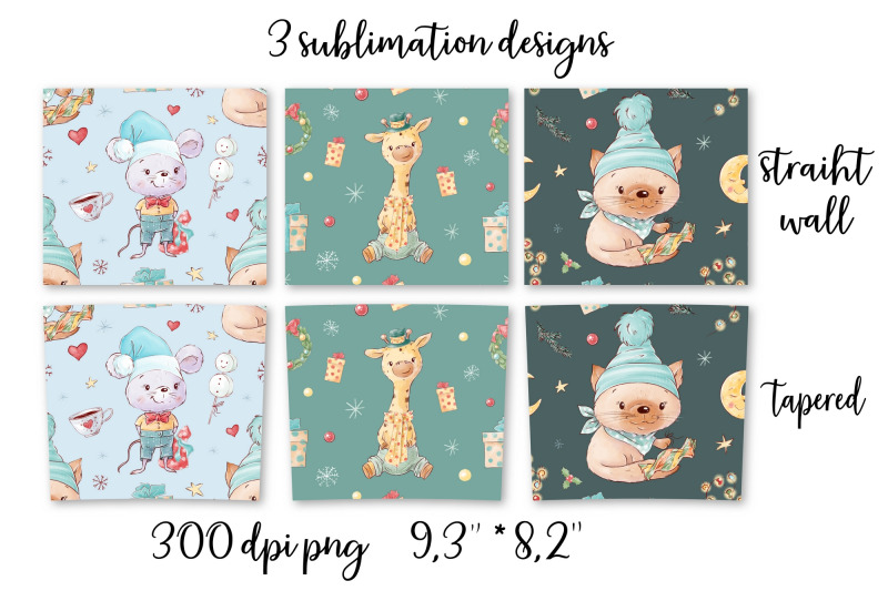 christmas-sublimation-design-skinny-tumbler-wrap-design