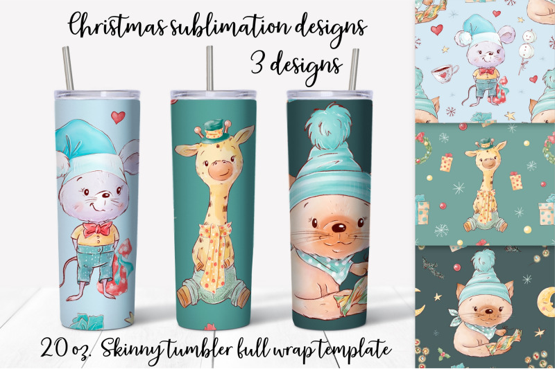 christmas-sublimation-design-skinny-tumbler-wrap-design