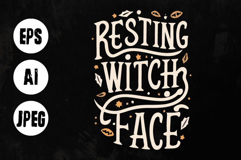 resting-witches-face-best-halloween-t-shirt-design