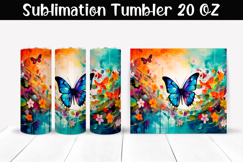 butterfly-sublimation-tumbler-wrap-20-oz