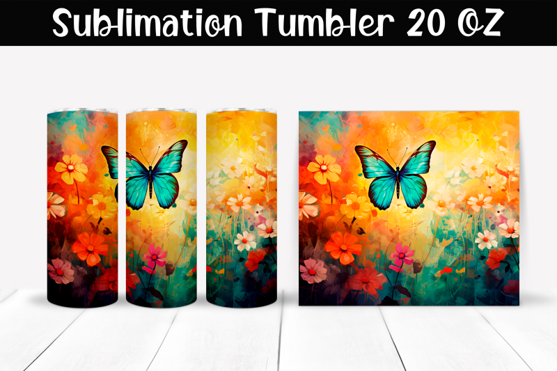 butterfly-sublimation-tumbler-wrap-20-oz