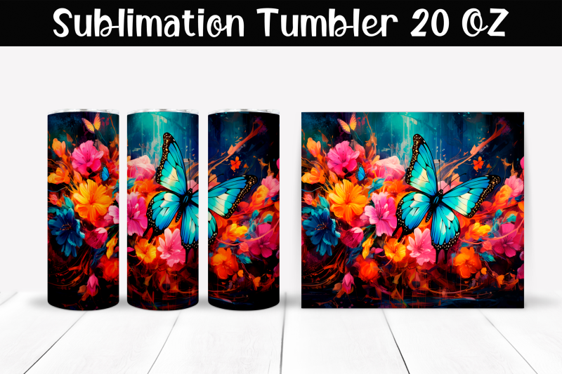 butterfly-sublimation-tumbler-wrap-20-oz