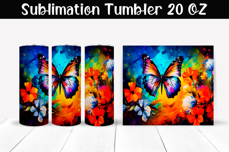 butterfly-sublimation-tumbler-wrap-20-oz