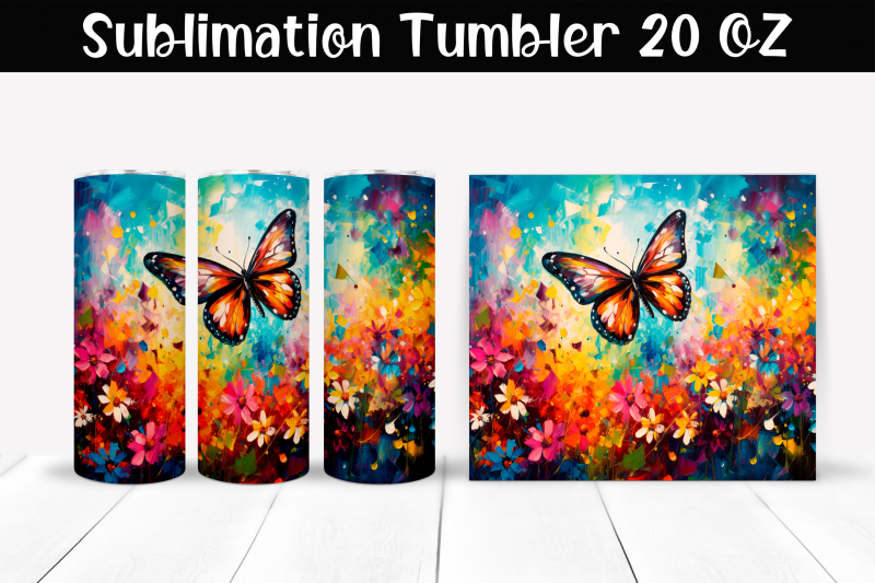 butterfly-sublimation-tumbler-wrap-20-oz