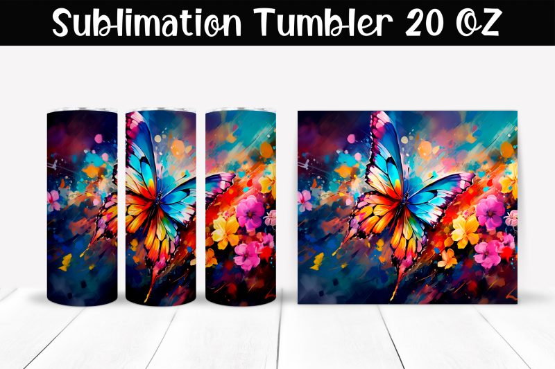 butterfly-sublimation-tumbler-wrap-20-oz