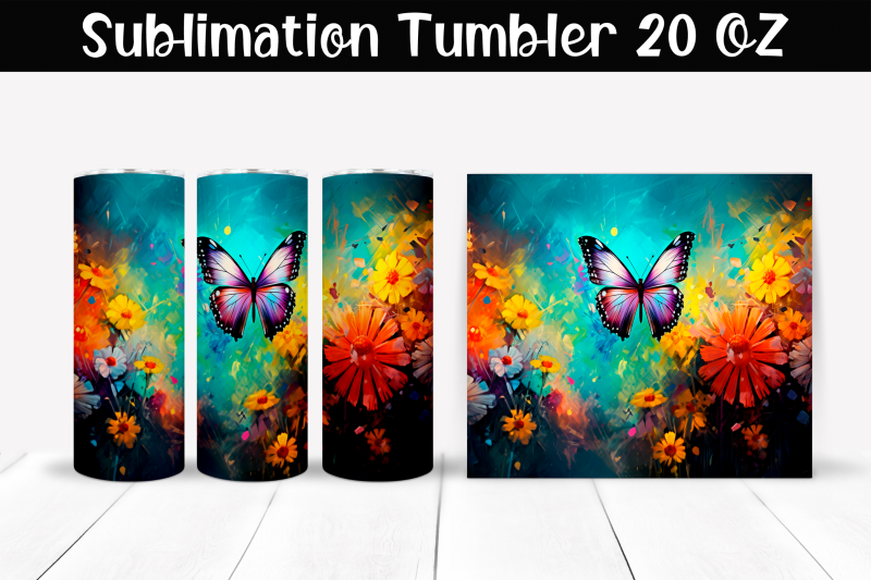 butterfly-sublimation-tumbler-wrap-20-oz