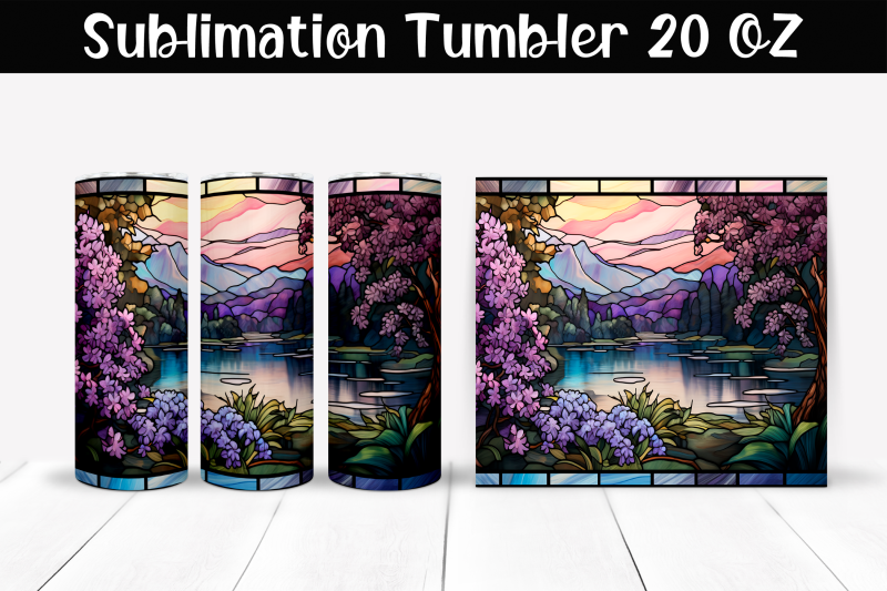 lilac-stained-glass-sublimation-tumbler-wrap-20-oz