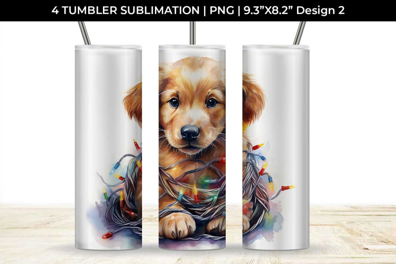 christmas-golden-retriever-dog-tumbler-sublimation-20-oz-skinny-bundle