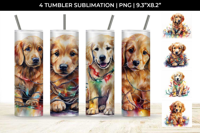 christmas-golden-retriever-dog-tumbler-sublimation-20-oz-skinny-bundle