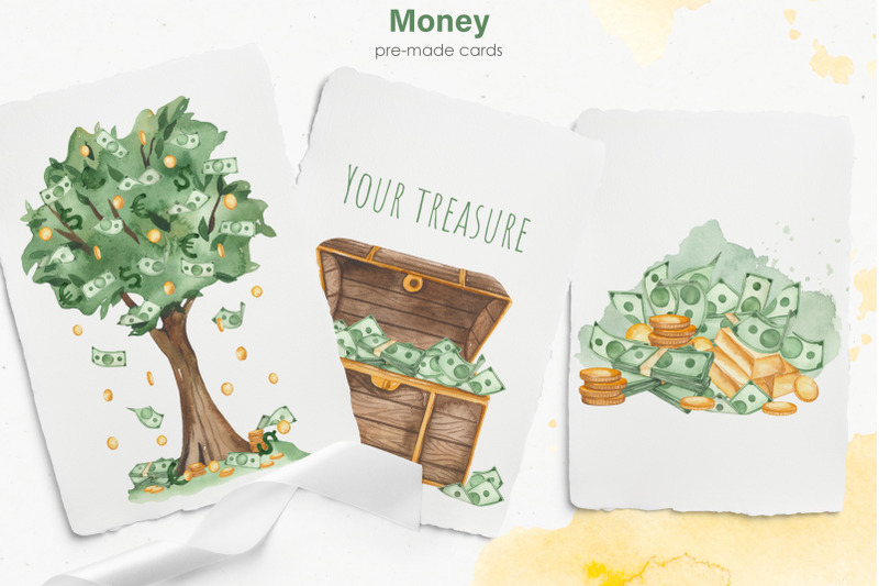 money-watercolor-collection
