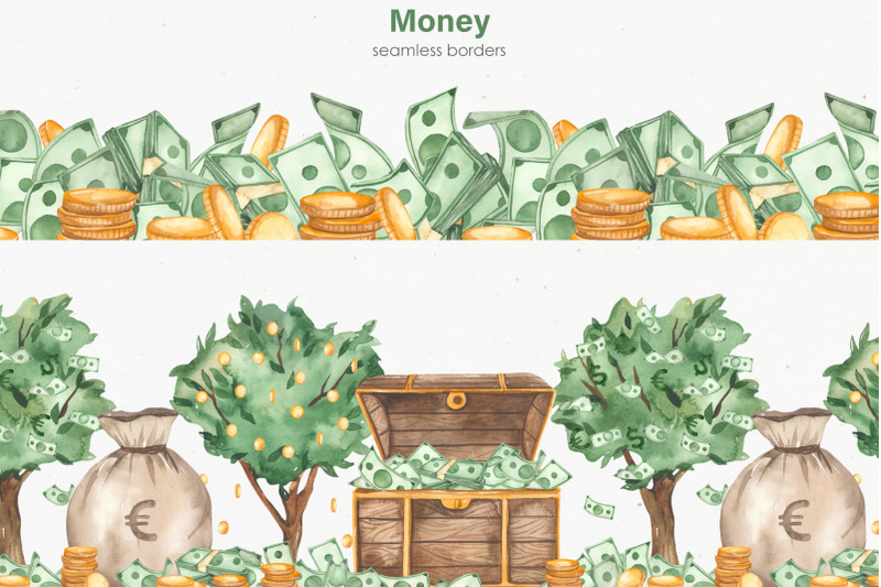 money-watercolor-collection