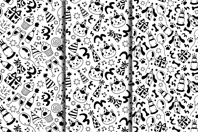 party-doodle-seamless-patterns