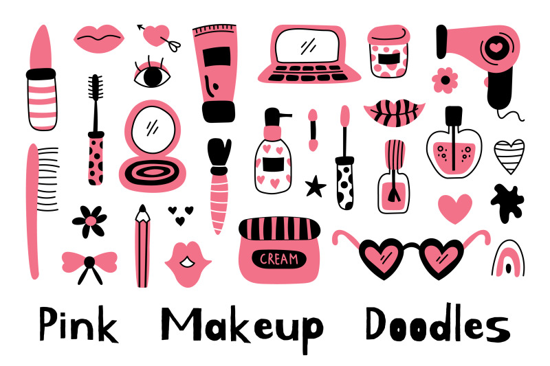 pink-makeup-doodles