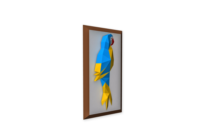 diy-papercraf-parrot-wall-art