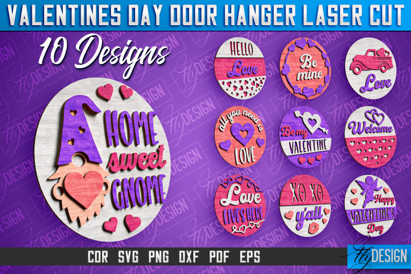 valentines-day-door-hanger-laser-cut-svg-laser-cut-file-cnc-files