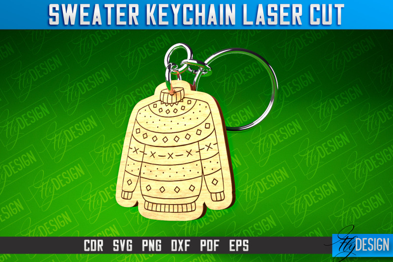 sweater-keychain-laser-cut-keychain-laser-cut-svg-design-cnc-files